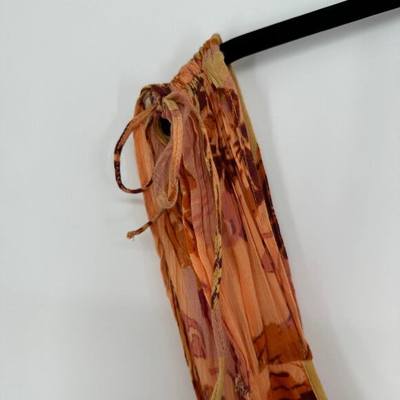 Free People Vernon Mini Dress Sleeveless Tie Shoulder Floral Pockets New Medium - Picture 7 of 14